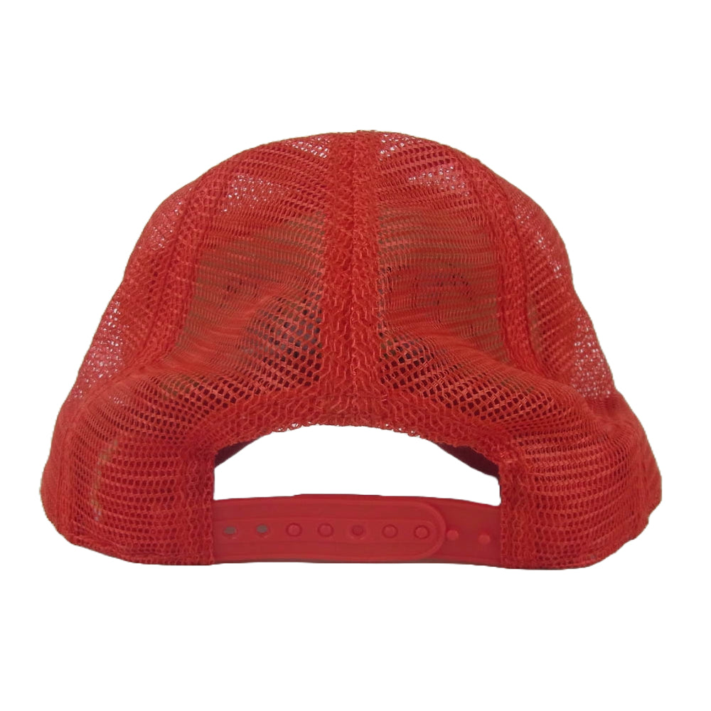 TMT ティーエムティー TMT GYM ロゴ メッシュ キャップ コットン 中国製 レッド系 ホワイト系 F【中古】