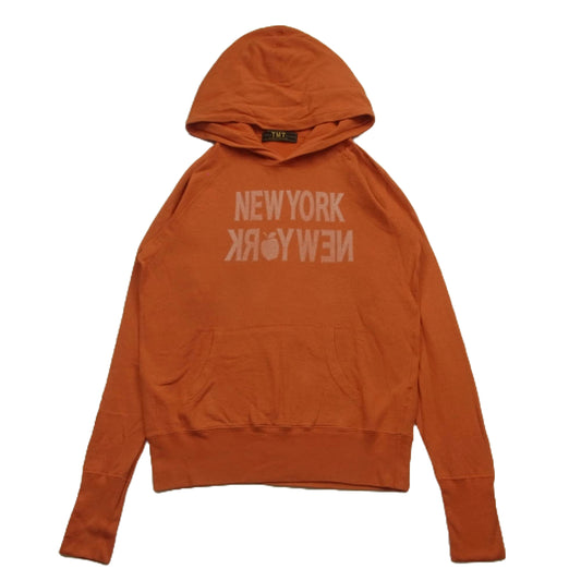 TMT ティーエムティー NEWYORK 1999 バック ロゴ スウェット パーカー コットン 日本製 オレンジ系 M【中古】