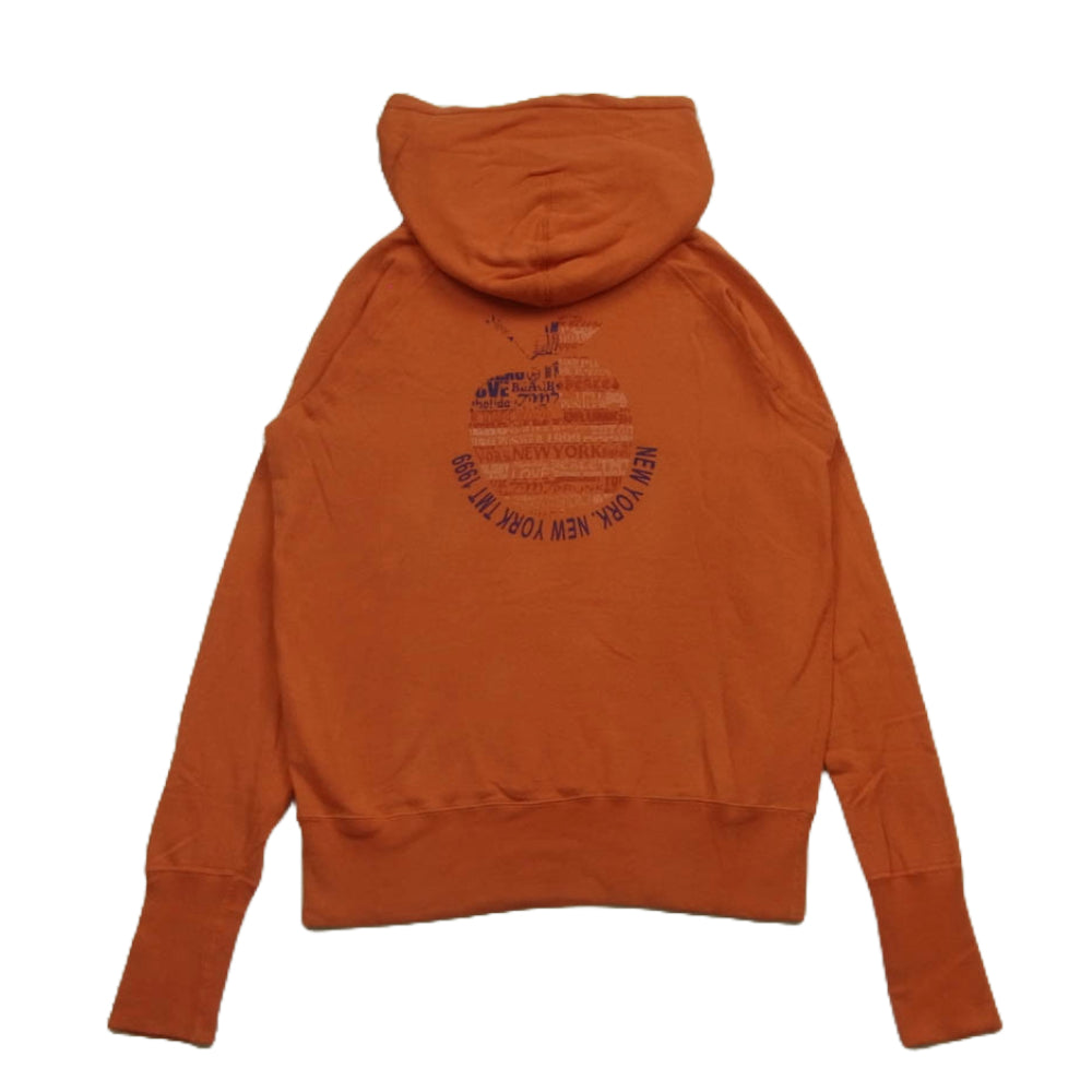 TMT ティーエムティー NEWYORK 1999 バック ロゴ スウェット パーカー コットン 日本製 オレンジ系 M【中古】
