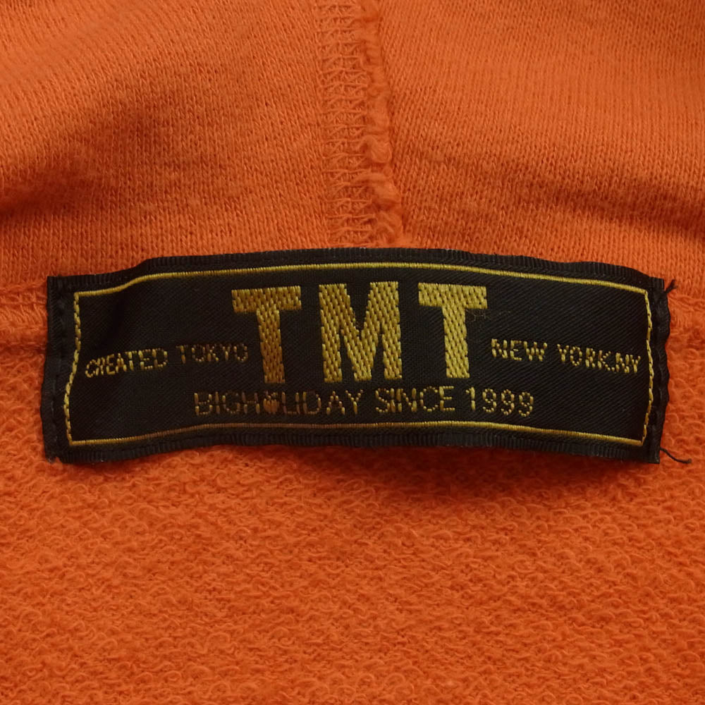 TMT ティーエムティー NEWYORK 1999 バック ロゴ スウェット パーカー コットン 日本製 オレンジ系 M【中古】