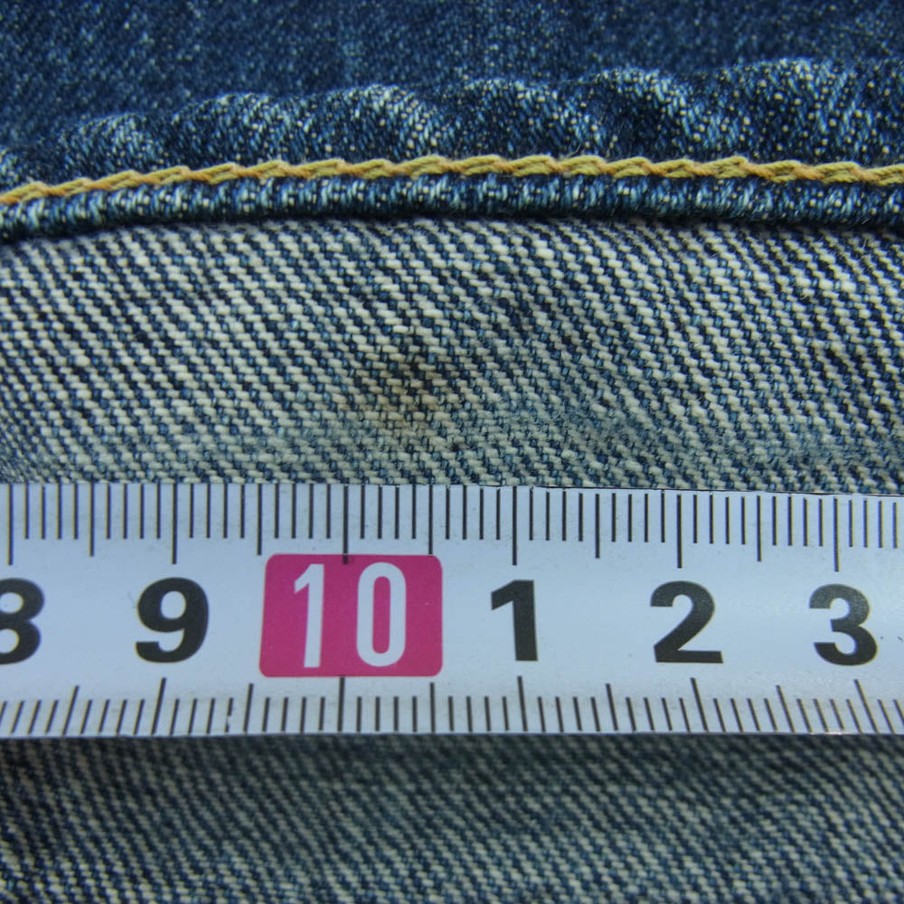 TMT ティーエムティー ボタンフライ セルビッチ ストレート デニム パンツ 日本製 インディゴブルー系 M 30【中古】