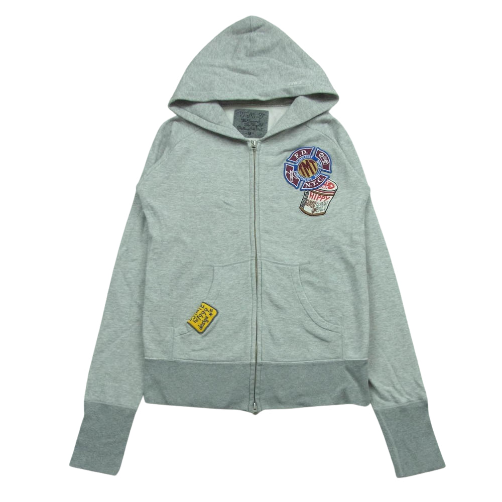 TMT ティーエムティー THP-F0907 BIGHOLIDAY ロゴ ワッペン ジップ パーカー コットン 日本製 グレー系 M【中古】