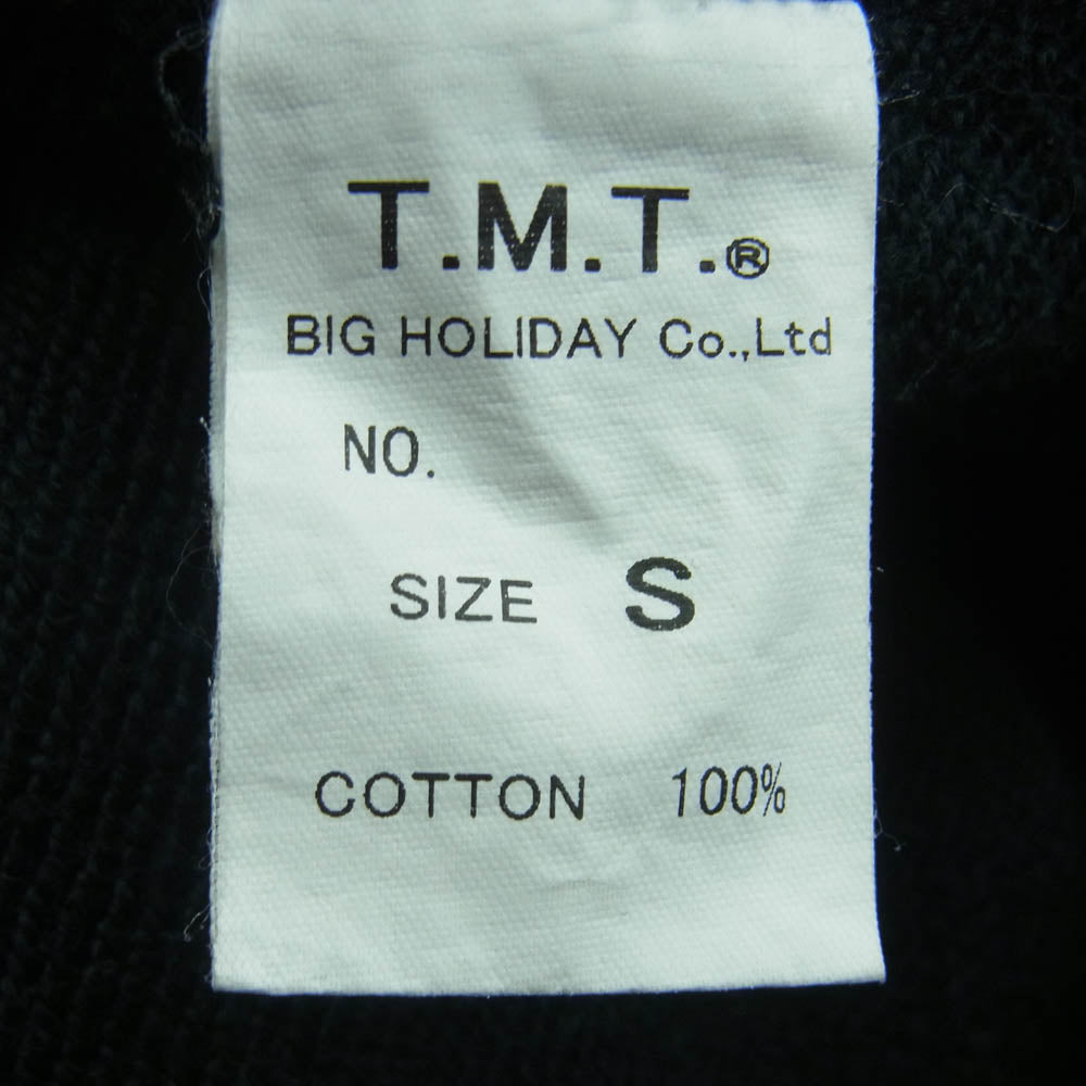 TMT ティーエムティー BIGHOLIDAY ワッペン ジップ パーカー コットン 日本製 ブラック系 S【中古】