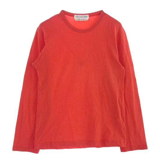 コムデギャルソンシャツ D-TK9210 クルーネック ロングスリーブ カットソー 長袖 Tシャツ レッド系 M【中古】