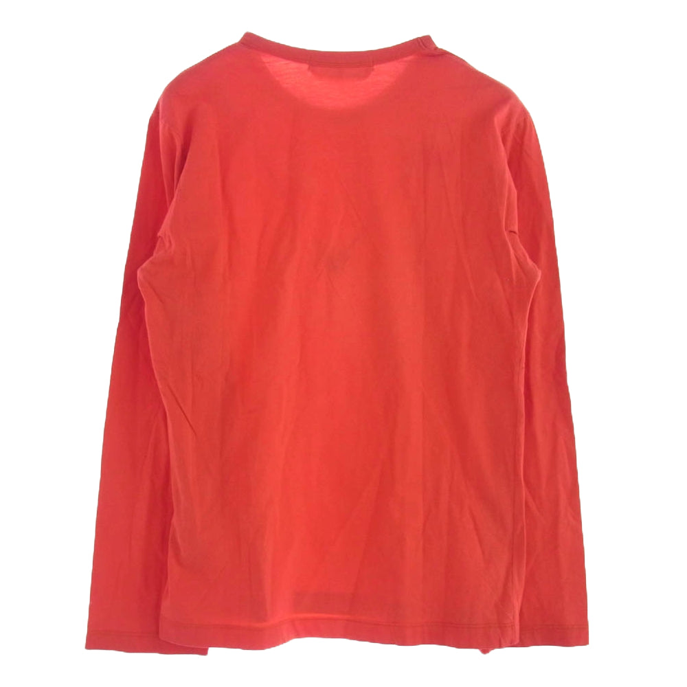 コムデギャルソンシャツ D-TK9210 クルーネック ロングスリーブ カットソー 長袖 Tシャツ レッド系 M【中古】