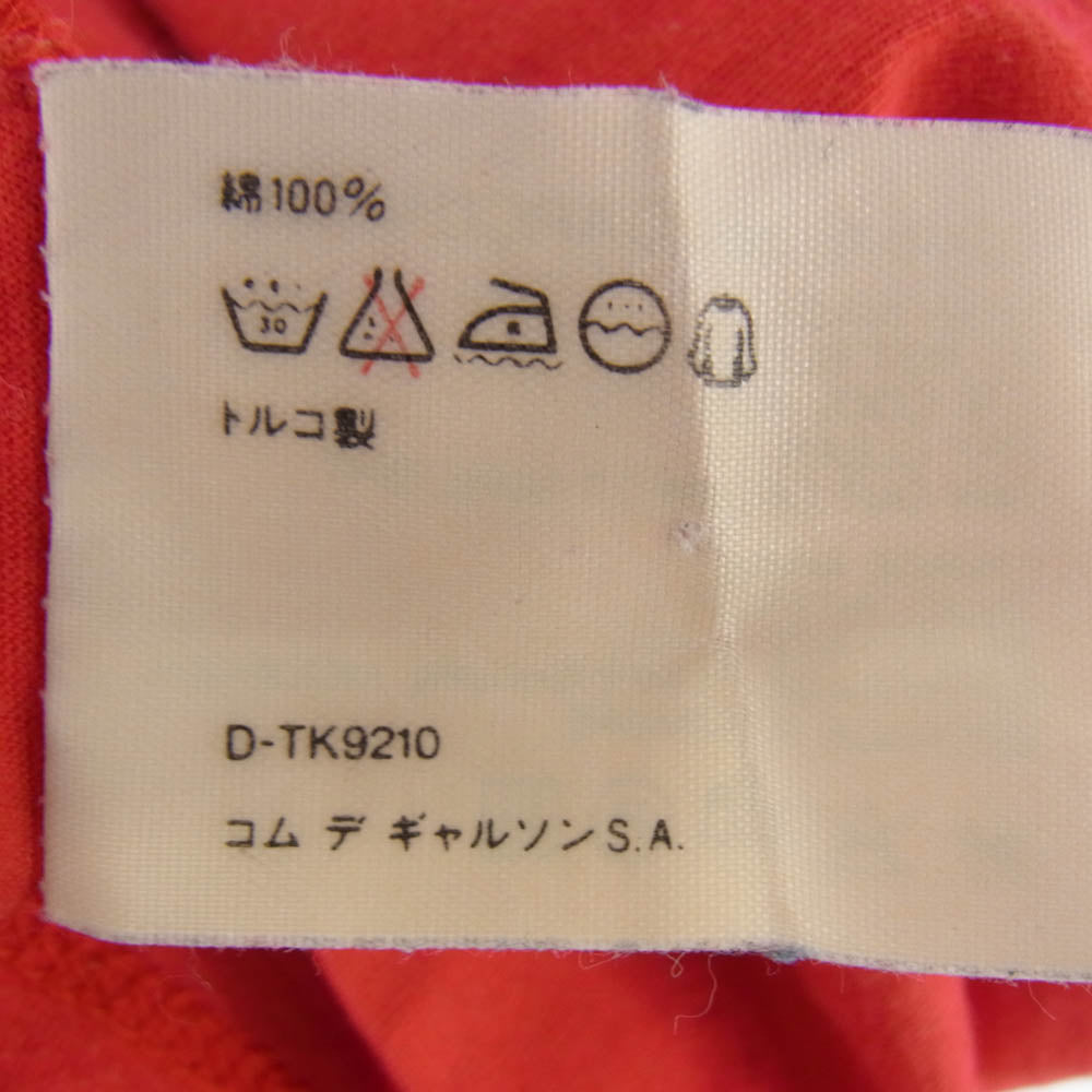 コムデギャルソンシャツ D-TK9210 クルーネック ロングスリーブ カットソー 長袖 Tシャツ レッド系 M【中古】