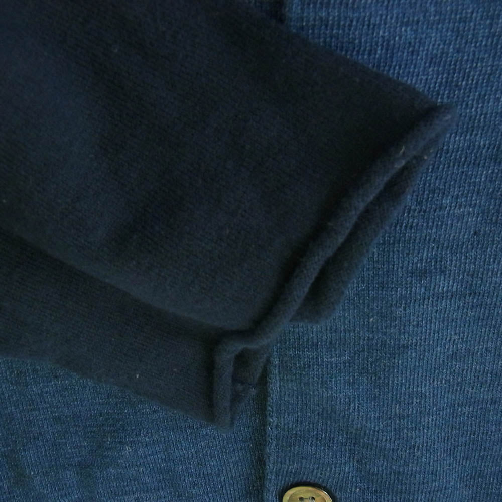 コムデギャルソンシャツ S24517 スリーブ カラー 切替 コットン カーディガン ブルー系 ダークネイビー系 S【中古】