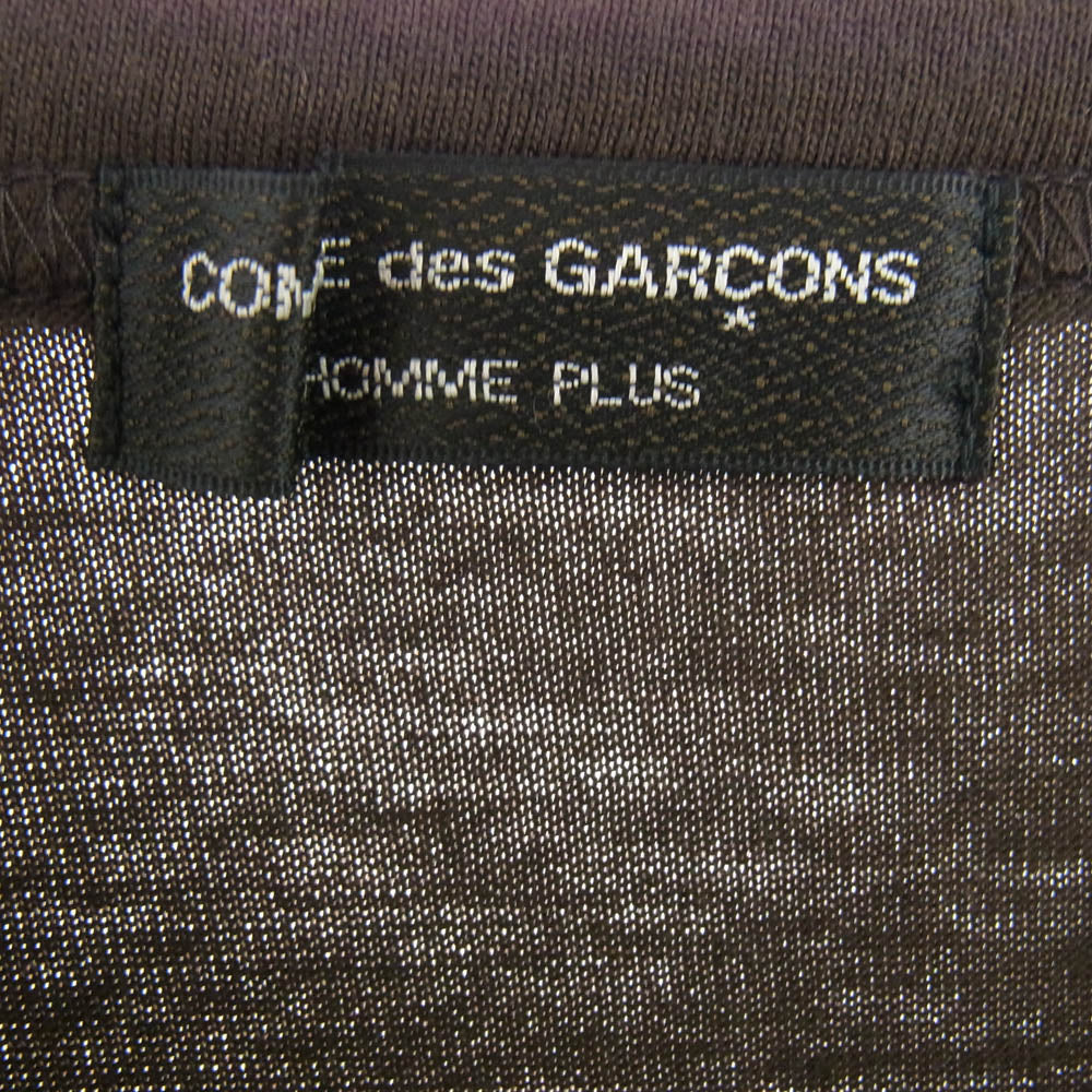 COMME des GARCONS HOMME PLUS コムデギャルソンオムプリュス AD2004 PN-T017 カラー切替 フリル カットソー 長袖 ブラウン系【中古】