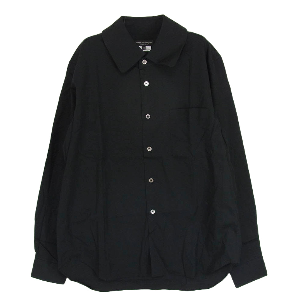 COMME des GARCONS HOMME PLUS コムデギャルソンオムプリュス AD2012 PJ-B006 丸襟 シャツ 長袖 ブラック系 XS【中古】