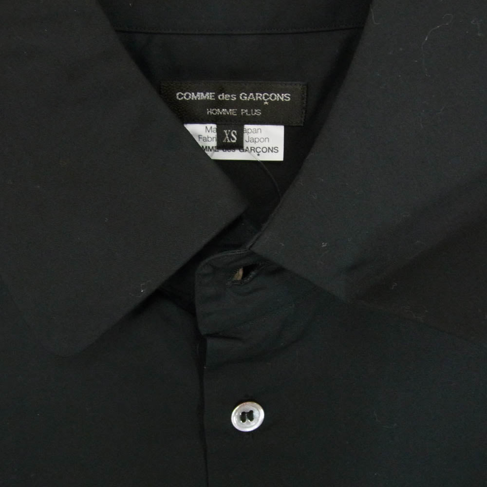 COMME des GARCONS HOMME PLUS コムデギャルソンオムプリュス AD2012 PJ-B006 丸襟 シャツ 長袖 ブラック系 XS【中古】