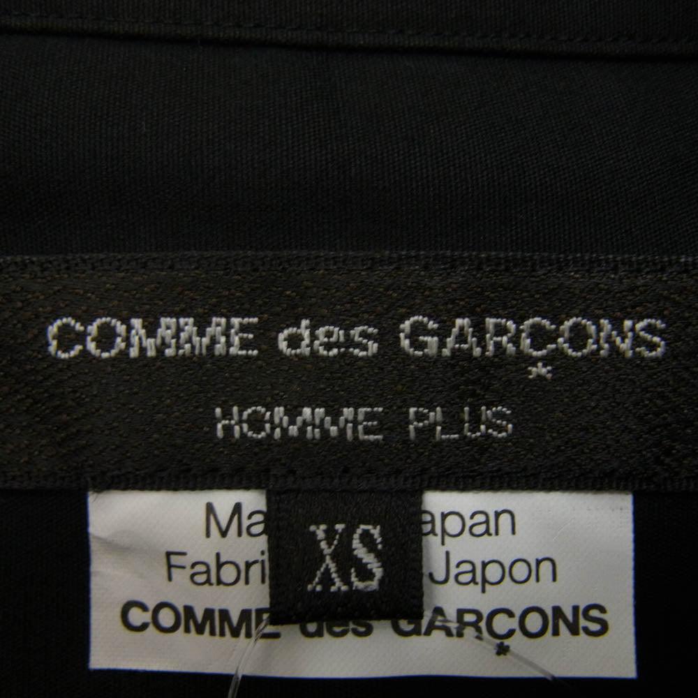 COMME des GARCONS HOMME PLUS コムデギャルソンオムプリュス AD2012 PJ-B006 丸襟 シャツ 長袖 ブラック系 XS【中古】