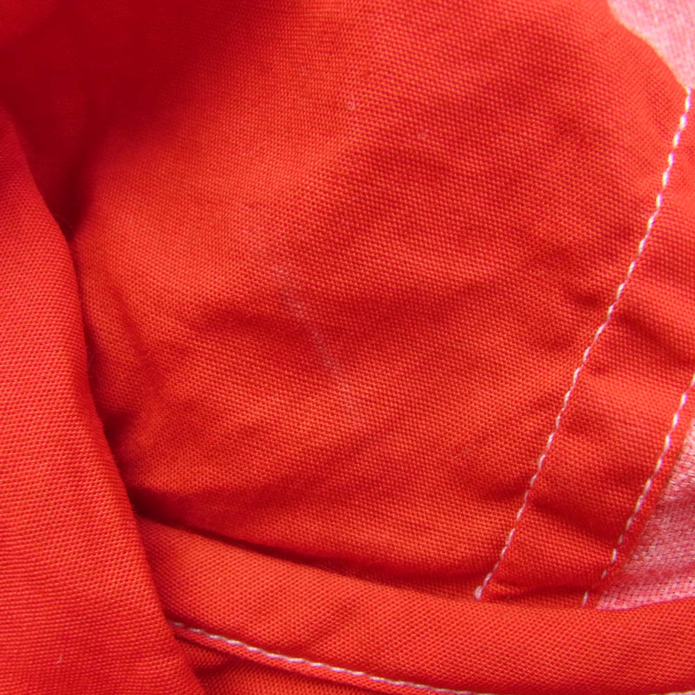 コムデギャルソンシャツ W19054 カラー切替 フーデッド シャツ 長袖 レッド系 XS【中古】