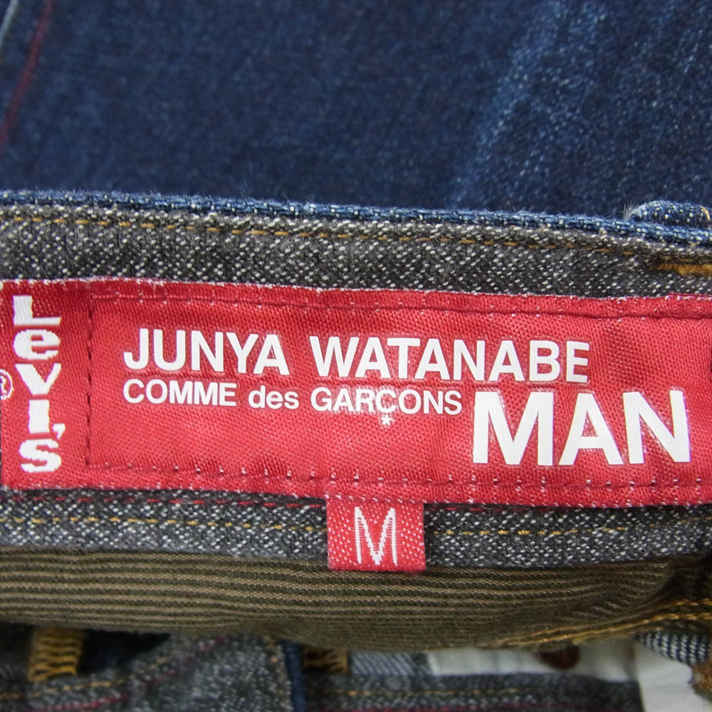 JUNYA WATANABE COMME des GARCONS MAN ジュンヤワタナベコムデギャルソンマン AD2012 WJ-P202 Levis リーバイス Wネーム 5ポケット ジップフライ ストレート デニムパンツ ジーンズ インディゴブルー系 M【中古】