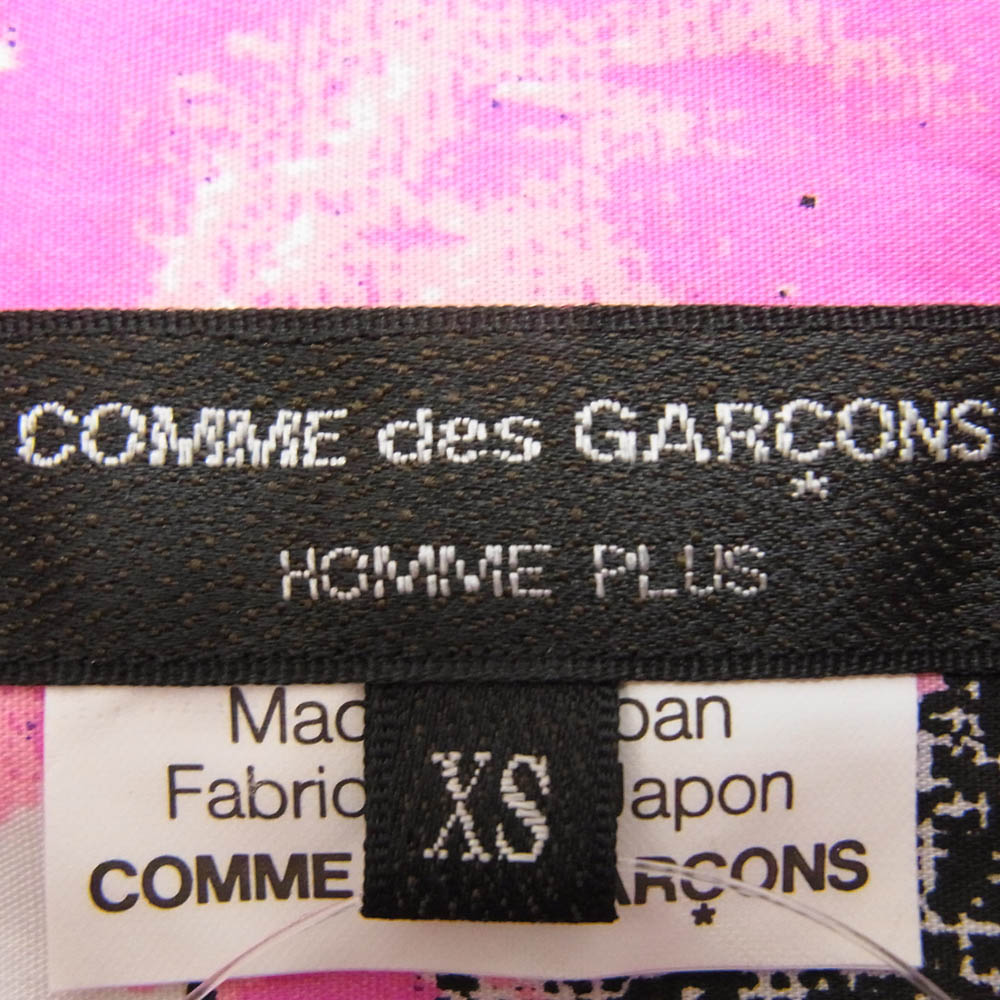 COMME des GARCONS HOMME PLUS コムデギャルソンオムプリュス AD2012 PJ-B036 フラワー 総柄 シャツ 長袖 ピンク系 XS【中古】