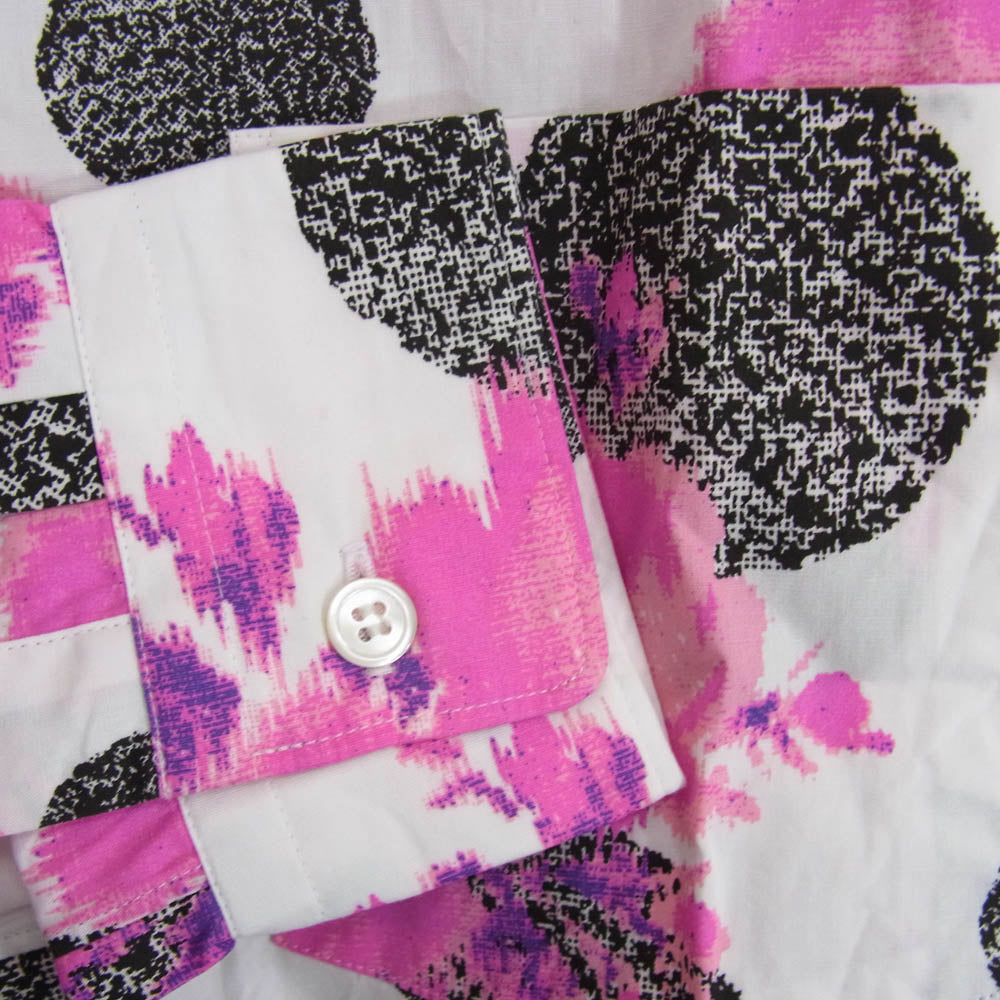 COMME des GARCONS HOMME PLUS コムデギャルソンオムプリュス AD2012 PJ-B036 フラワー 総柄 シャツ 長袖 ピンク系 XS【中古】