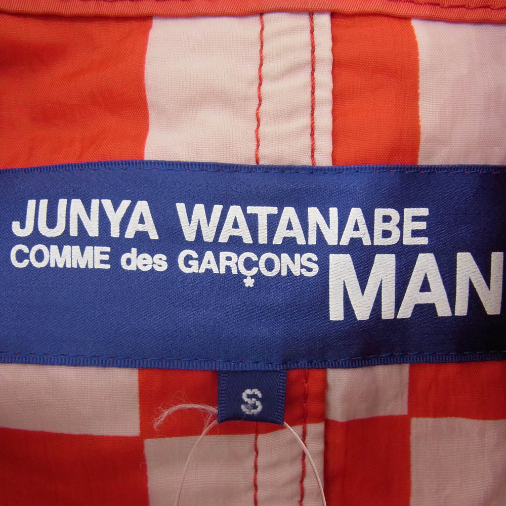 JUNYA WATANABE COMME des GARCONS MAN ジュンヤワタナベコムデギャルソンマン AD2006 WS-J021 ナイロン シングル ライダース ジャケット レッド系 S【中古】