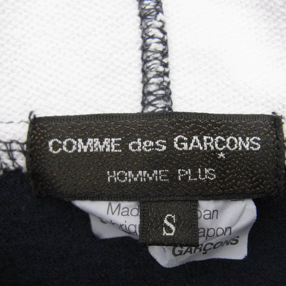 COMME des GARCONS HOMME PLUS コムデギャルソンオムプリュス AD2010 PF-T060 異素材切替 ジップアップ フーディー パーカー ネイビー系 S【中古】