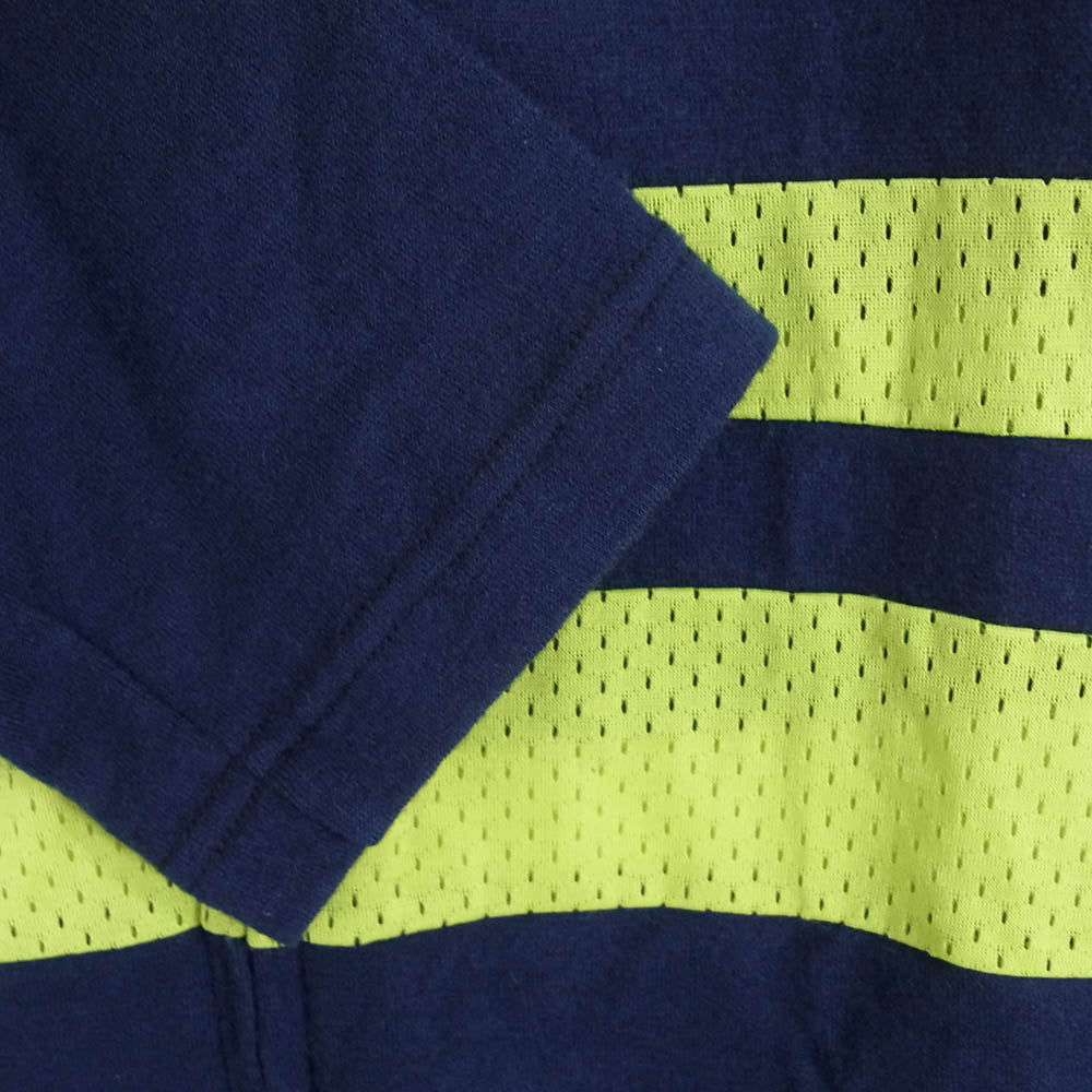 COMME des GARCONS HOMME PLUS コムデギャルソンオムプリュス AD2010 PF-T060 異素材切替 ジップアップ フーディー パーカー ネイビー系 S【中古】