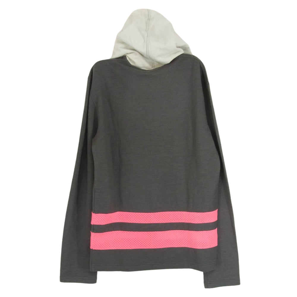 COMME des GARCONS HOMME PLUS コムデギャルソンオムプリュス AD2010 PF-T060 異素材切替 ジップアップ フーディー パーカー グレー系 S【中古】