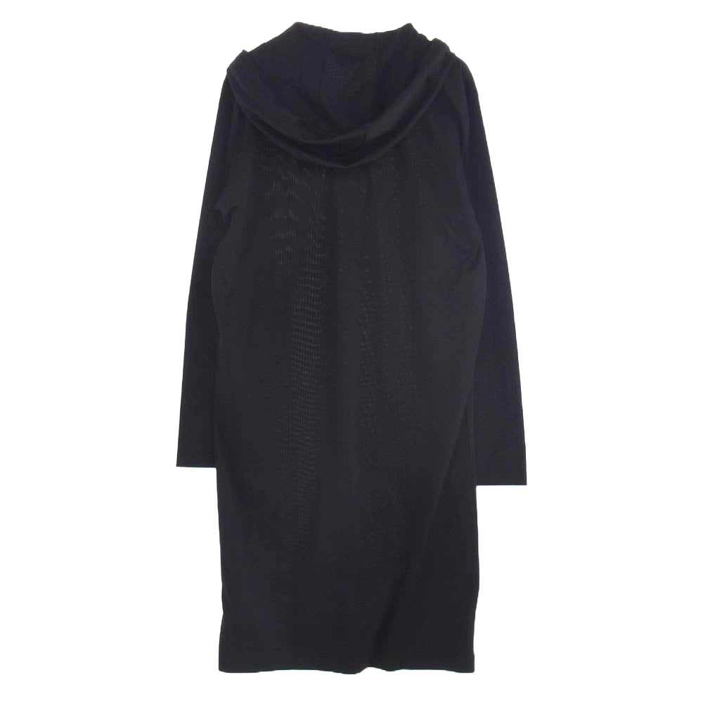 COMME des GARCONS HOMME PLUS コムデギャルソンオムプリュス AD2008 PC-T043 胸HP ロゴストーン ポリエステル フーデット ロング プルオーバー パーカー ブラック系 S【中古】