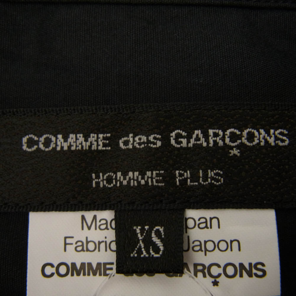 COMME des GARCONS HOMME PLUS コムデギャルソンオムプリュス AD2012 PK-B013 ラバーボタン スタッズ シャツ 長袖 ブラック系 XS【中古】