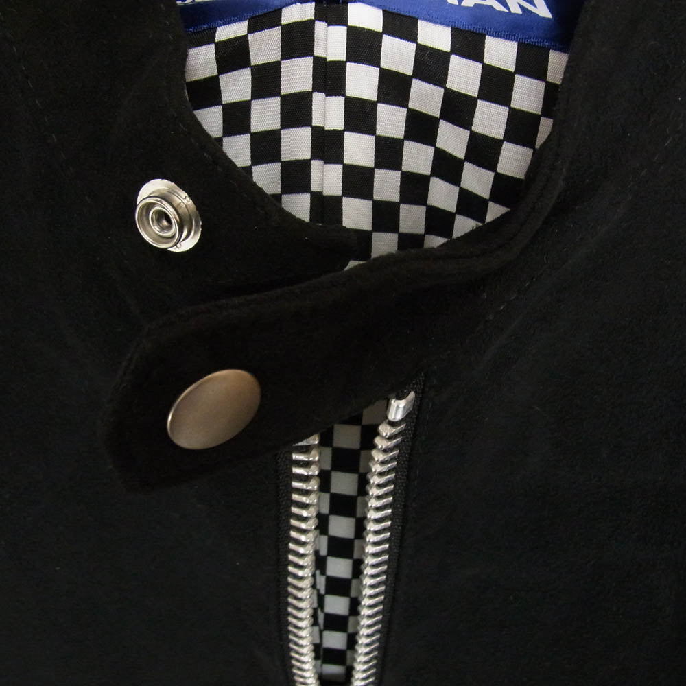 JUNYA WATANABE COMME des GARCONS MAN ジュンヤワタナベコムデギャルソンマン 07SS WS-J024 フェイクスエード シングル ライダース ジャケット ブラック系 SS【中古】
