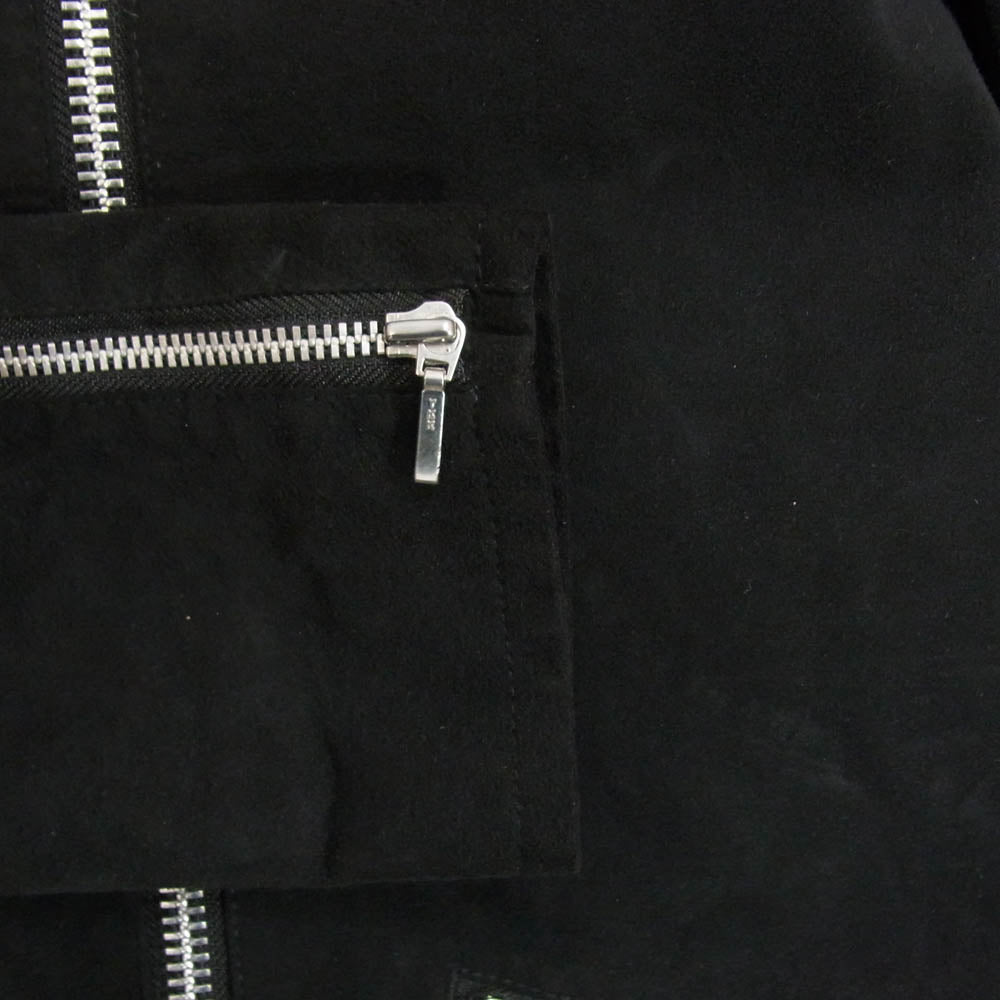 JUNYA WATANABE COMME des GARCONS MAN ジュンヤワタナベコムデギャルソンマン 07SS WS-J024 フェイクスエード シングル ライダース ジャケット ブラック系 SS【中古】