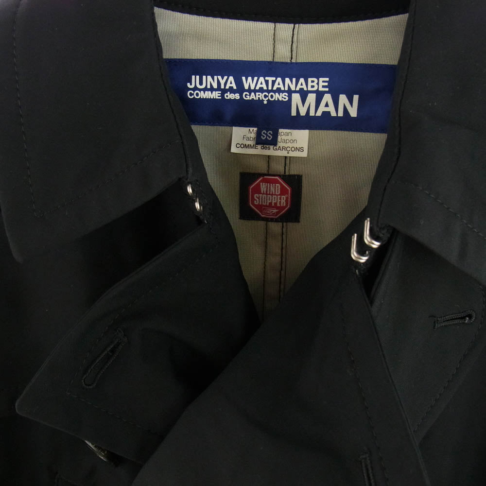 JUNYA WATANABE COMME des GARCONS MAN ジュンヤワタナベコムデギャルソンマン 07AW WT-C009 GORE WINDSTOPPER ゴアテックス ウィンドストッパー トレンチ コート ブラック系 XS【中古】