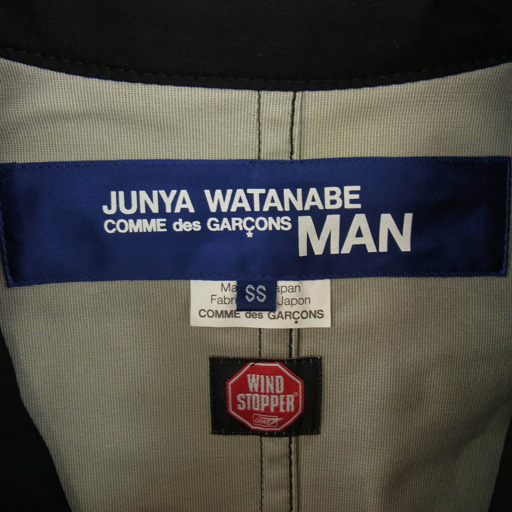 JUNYA WATANABE COMME des GARCONS MAN ジュンヤワタナベコムデギャルソンマン 07AW WT-C009 GORE WINDSTOPPER ゴアテックス ウィンドストッパー トレンチ コート ブラック系 XS【中古】