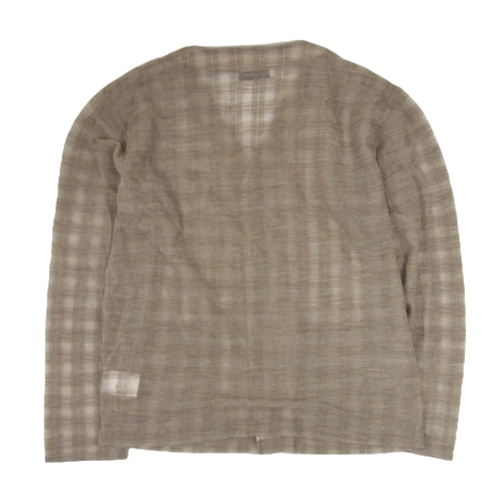 アワーレガシー M2236CG Grey Disintegration Check CARDIGAN グレー ディスインテグレーション チェック カーディガン ブラウン系 48【極上美品】【中古】