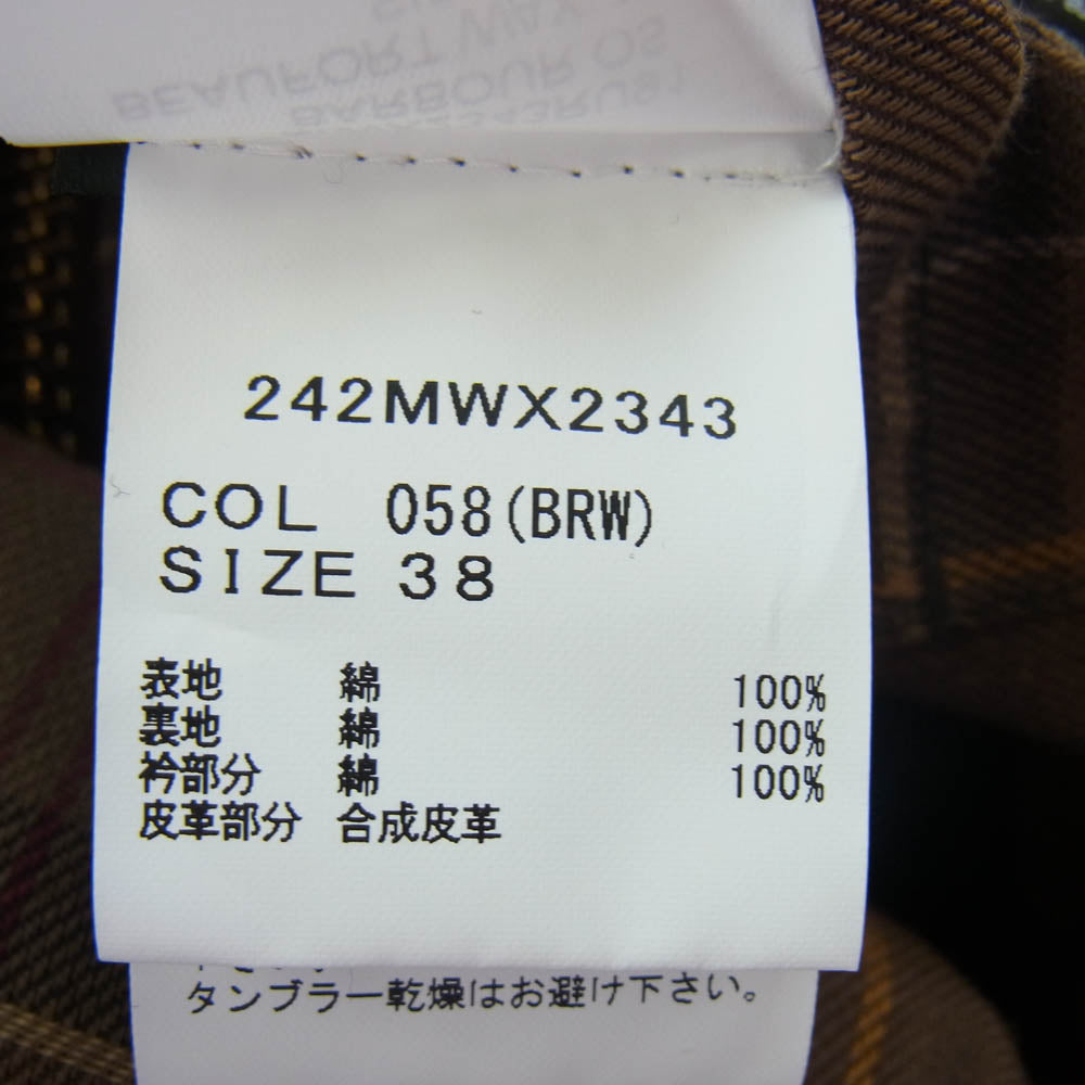 Barbour バブアー 242MWX2343 BEAUFORT ビューフォート　ワックス コットン ブルゾン オーバーサイズ フィット オイルド ジャケット ブラウン系 38【中古】