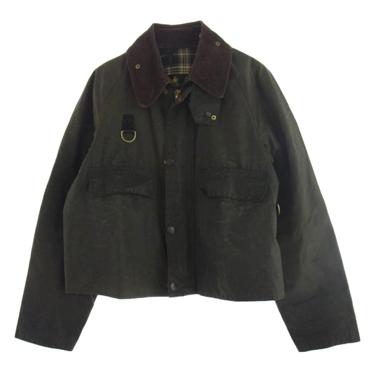 Barbour バブアー ヴィンテージ 90s 94年製 スリーワラント SPEY JACKET スペイ セージ ワックス オイルド ジャケット カーキ系 S【中古】
