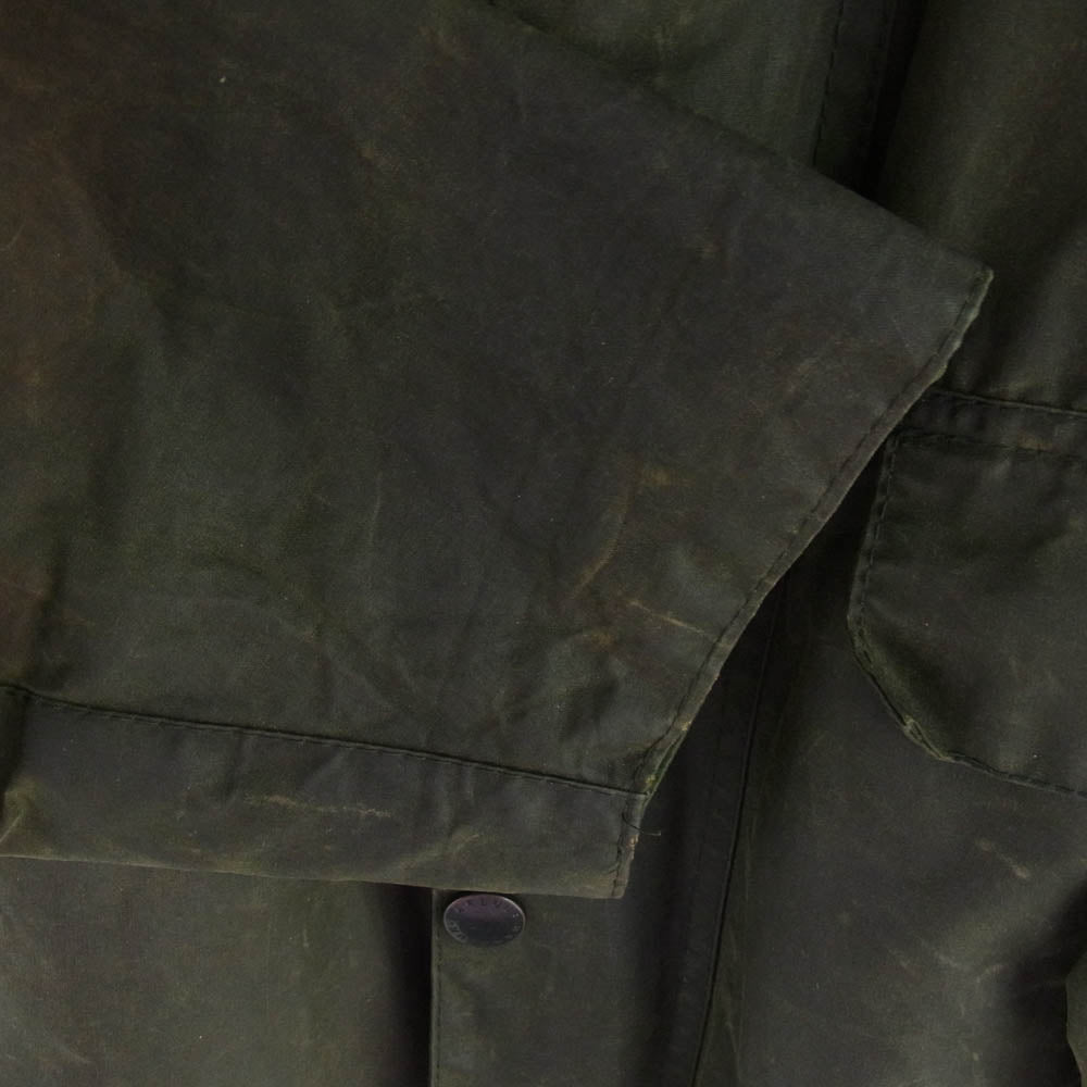 Barbour バブアー ヴィンテージ 90s 94年製 スリーワラント SPEY JACKET スペイ セージ ワックス オイルド ジャケット カーキ系 S【中古】