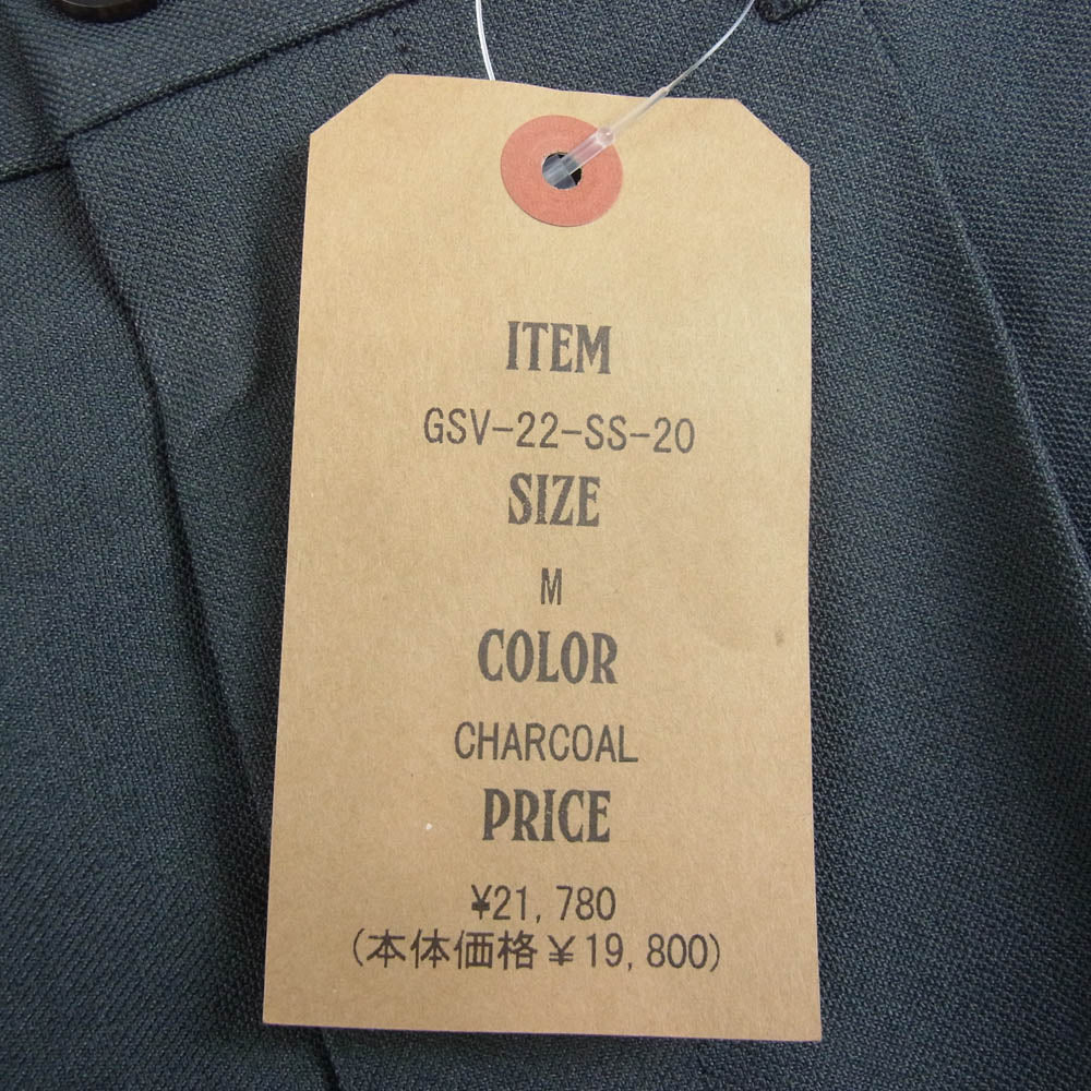 GANGSTERVILLE ギャングスタービル GSV-22-SS-20 THUG SLACKS 1タックトラウザーズ スラックス パンツ カーキ系 M【極上美品】【中古】