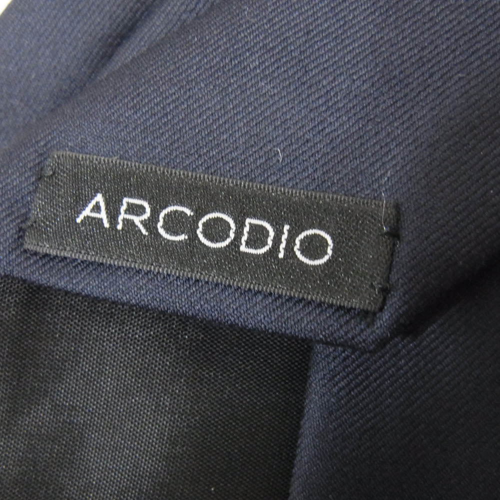 アルコディオ Loro Piana Wool ロロピアーナウール ネクタイ ネイビー系【新古品】【未使用】【中古】