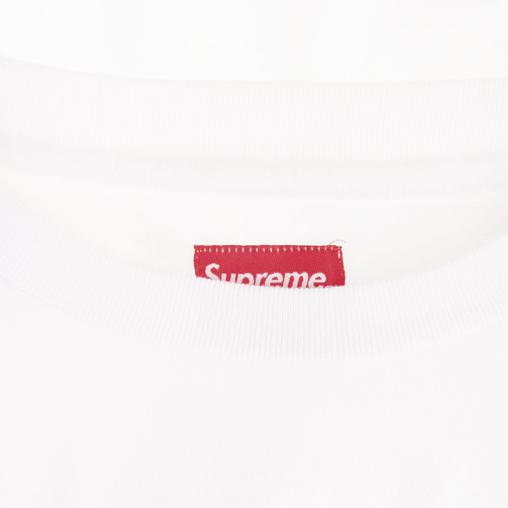 Supreme シュプリーム 23AW small box  L/S tee スモール ボックス ロゴ 長袖 Tシャツ ホワイト系 M【中古】