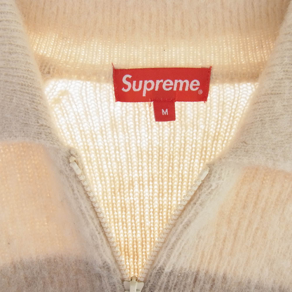 Supreme シュプリーム 19AW Brushed Wool ?Zip Up ?Sweater ブラッシュド ウールボーダーニットジップセーター マルチカラー系 M【中古】