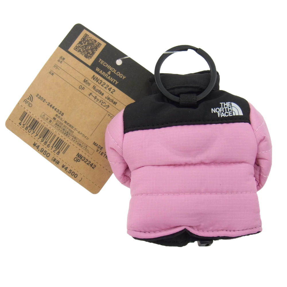 THE NORTH FACE ノースフェイス NN32242 ミニヌプシジャケット キーホルダー チャーム アクセサリー ピンク系【新古品】【未使用】【中古】