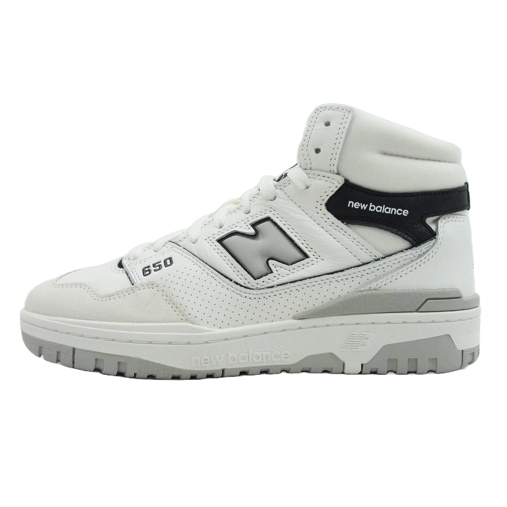 NEW BALANCE ニューバランス BB650RWH ハイカット スニーカー ホワイト系 25.5cm【新古品】【未使用】【中古】