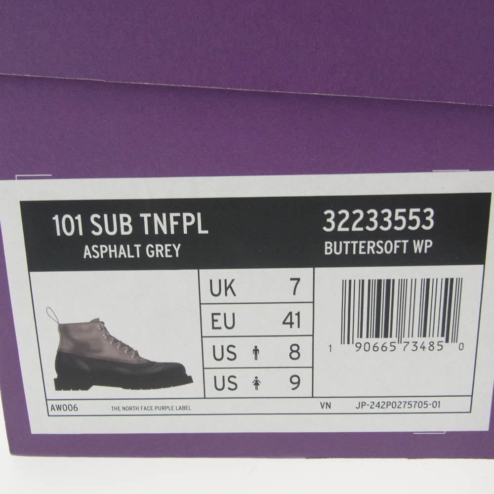 THE NORTH FACE ノースフェイス 32233553 × DR.MARTENS ドクターマーチン 101 SUB TNFPL 6 ホール ブーツ グレー系 41【新古品】【未使用】【中古】