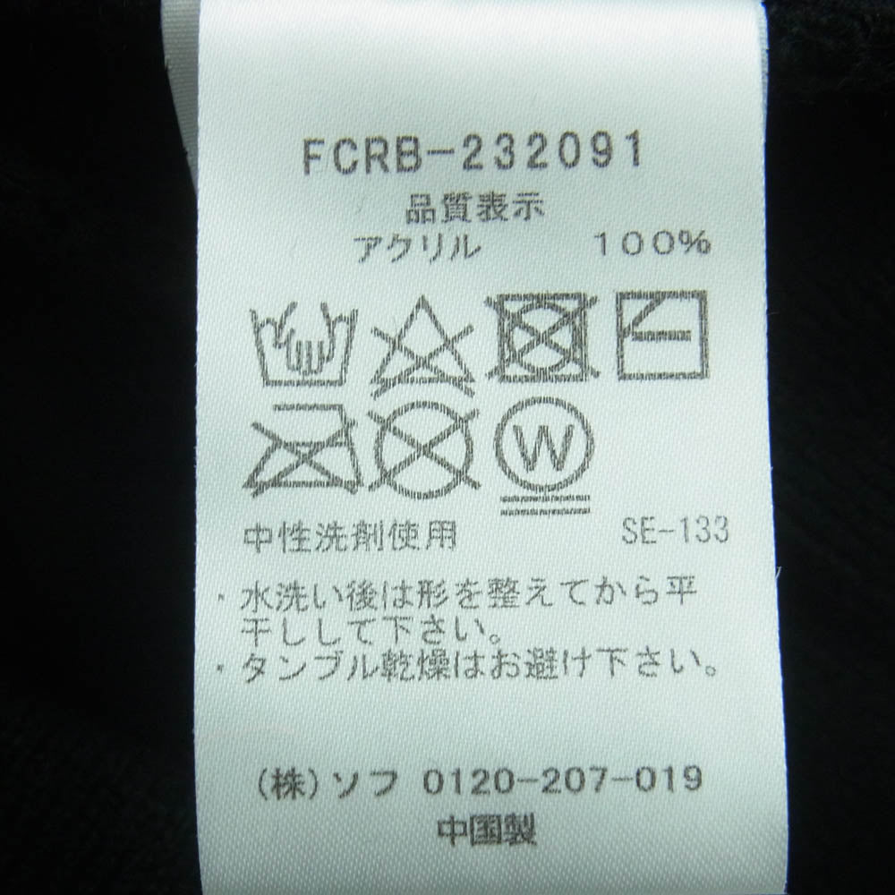 F.C.R.B. エフシーアールビー 23AW FCRB-232091 BIG LOGO KNIT CAP Beanie ビッグロゴ ニット キャップ ビーニー ブラック系 ホワイト系 F【新古品】【未使用】【中古】