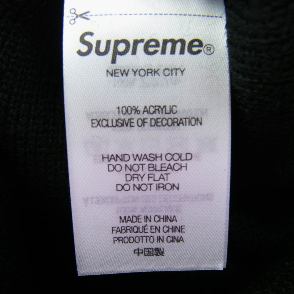 Supreme シュプリーム 24AW Crest Beanie クレスト ビーニー ニット帽 ニットキャップ ブラック系【新古品】【未使用】【中古】