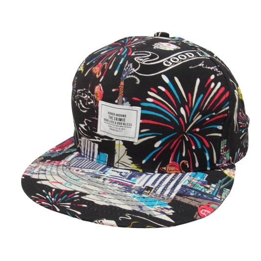 CRIMIE クライミー 総柄 キャップ ブラック系【中古】