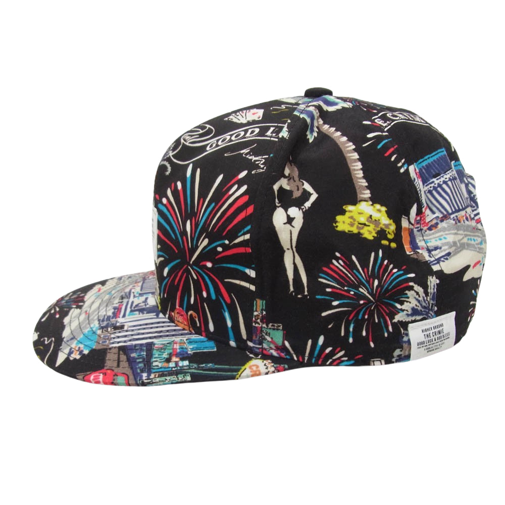 CRIMIE クライミー 総柄 キャップ ブラック系【中古】