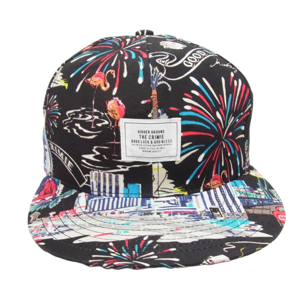 CRIMIE クライミー 総柄 キャップ ブラック系【中古】