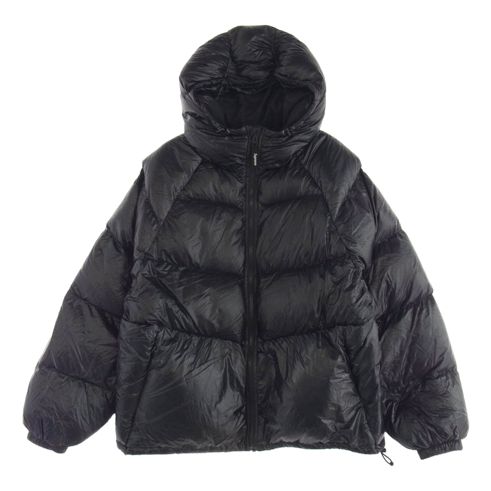 Supreme シュプリーム 20AW Hooded Down Jacket ロゴ フーデッド フード ダウンジャケット ブラック系 M【中古】