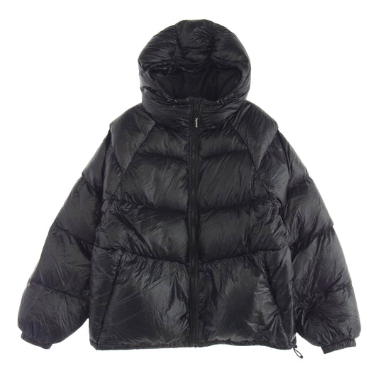 Supreme シュプリーム 20AW Hooded Down Jacket ロゴ フーデッド フード ダウンジャケット ブラック系 M【中古】