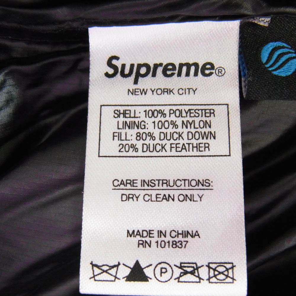 Supreme シュプリーム 20AW Hooded Down Jacket ロゴ フーデッド フード ダウンジャケット ブラック系 M【中古】