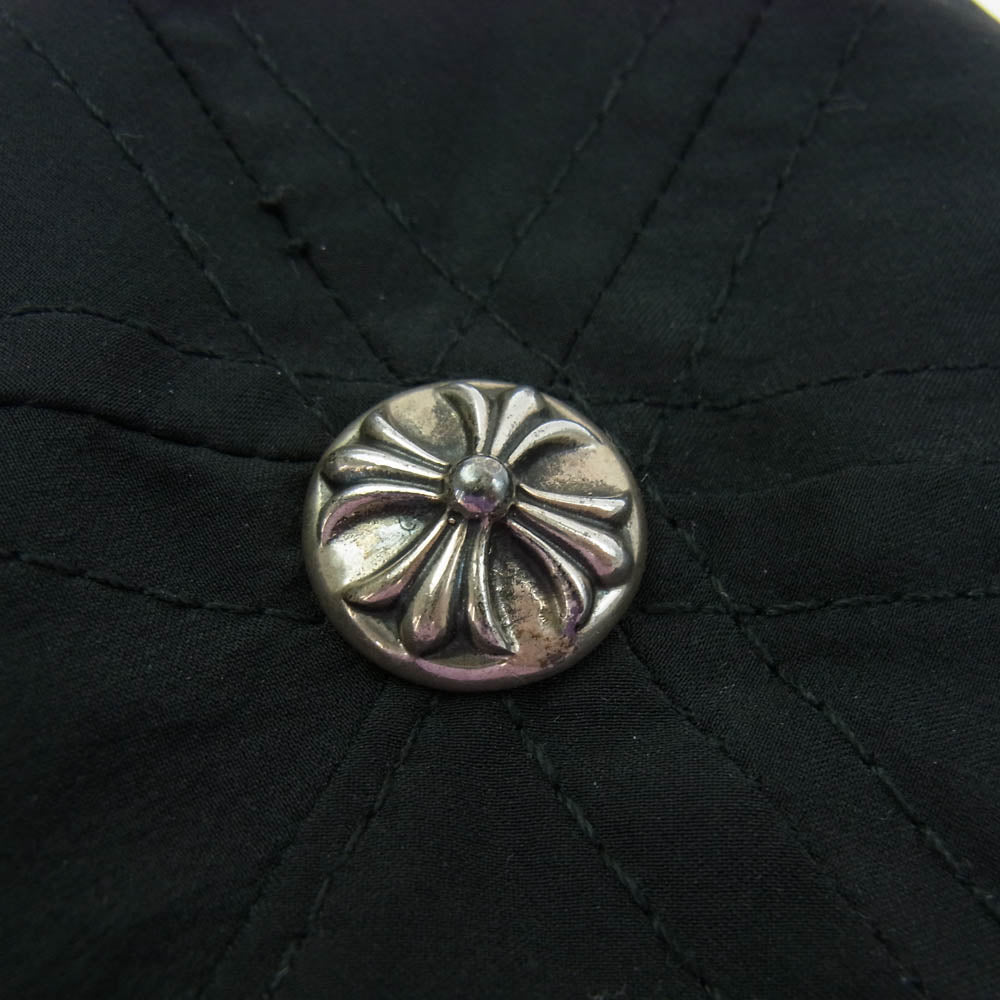 CHROME HEARTS クロムハーツ（原本無） TRUCKER CAP SLOUCHY 5 PANEL DAGGER シルク100％ ダガー刺繍 トラッカー キャップ ブラック系 53-60【中古】