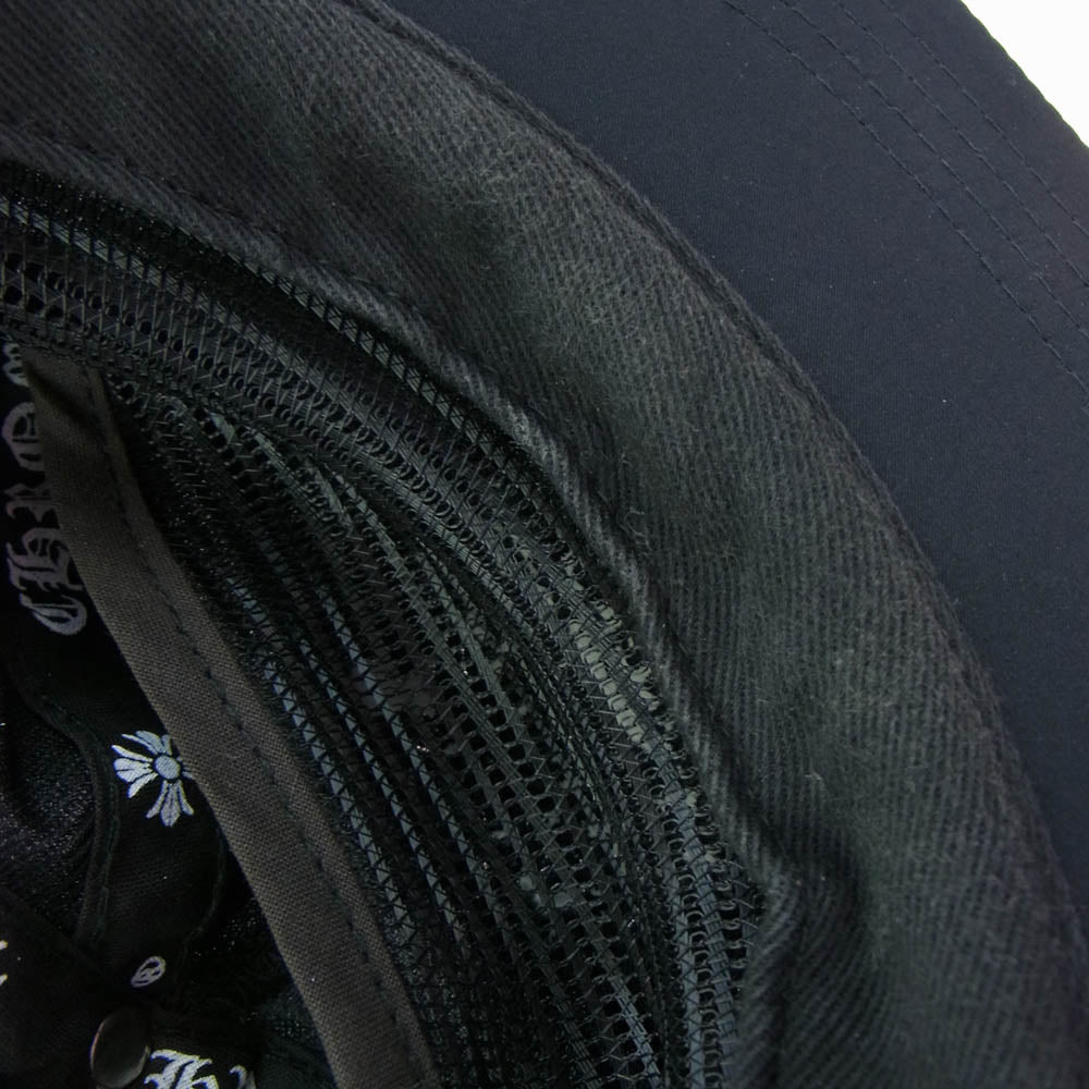CHROME HEARTS クロムハーツ（原本無） TRUCKER CAP SLOUCHY 5 PANEL DAGGER シルク100％ ダガー刺繍 トラッカー キャップ ブラック系 53-60【中古】